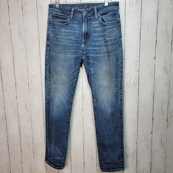 American Eagle AEO Men's Next Level Airflex Slim Blue Denim Jeans Size 32 X 32. - Picture 1 of 10